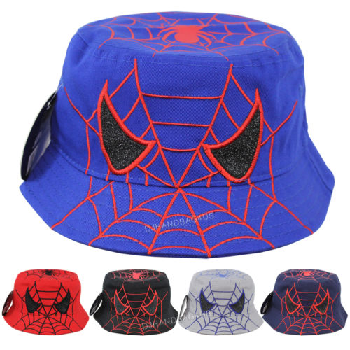 kids spider embroidery hats